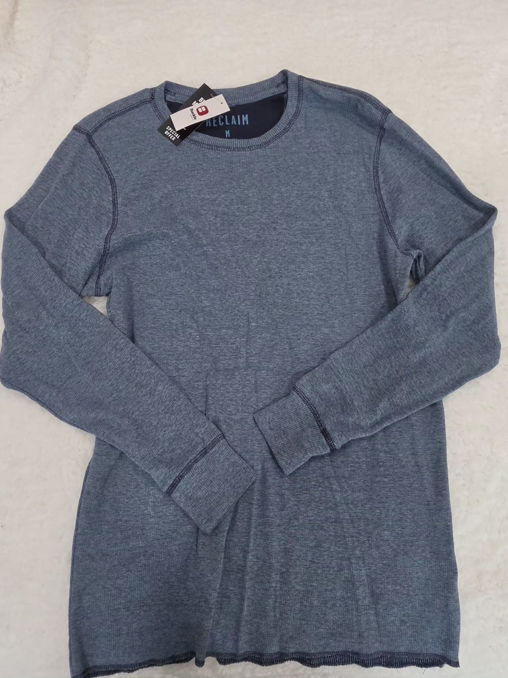 Buckle Men’s Heather Blue Long-Sleeve Thermal Shirt